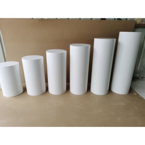 华方越圆形圆柱体立柱烤漆展台底座展示柜展销台艺术品展示台工艺拍摄
